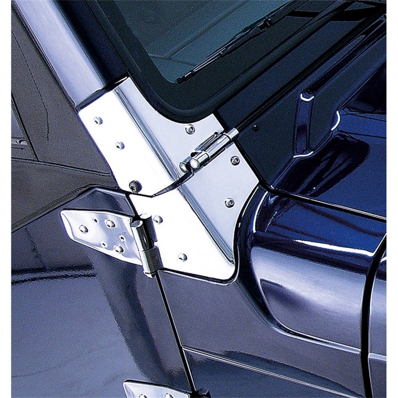 Jeep Wrangler Windshield Hinges - Rugged Ridge - Stainless Steel - `97-`06